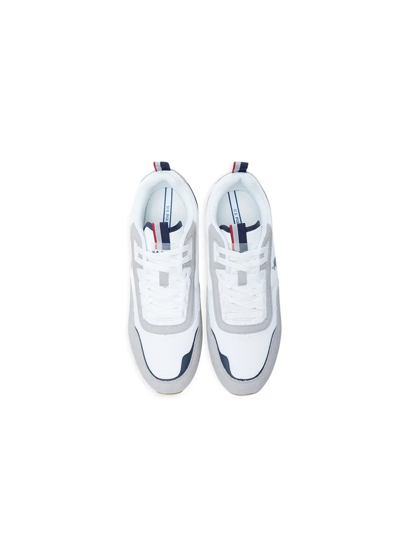 U.S. Polo Assn. White Men's White Low-Top Sneakers - Lightweight Shoes Timeless Lace-Up Style, Ideal for Casual Outings for Men | Best Price UAE