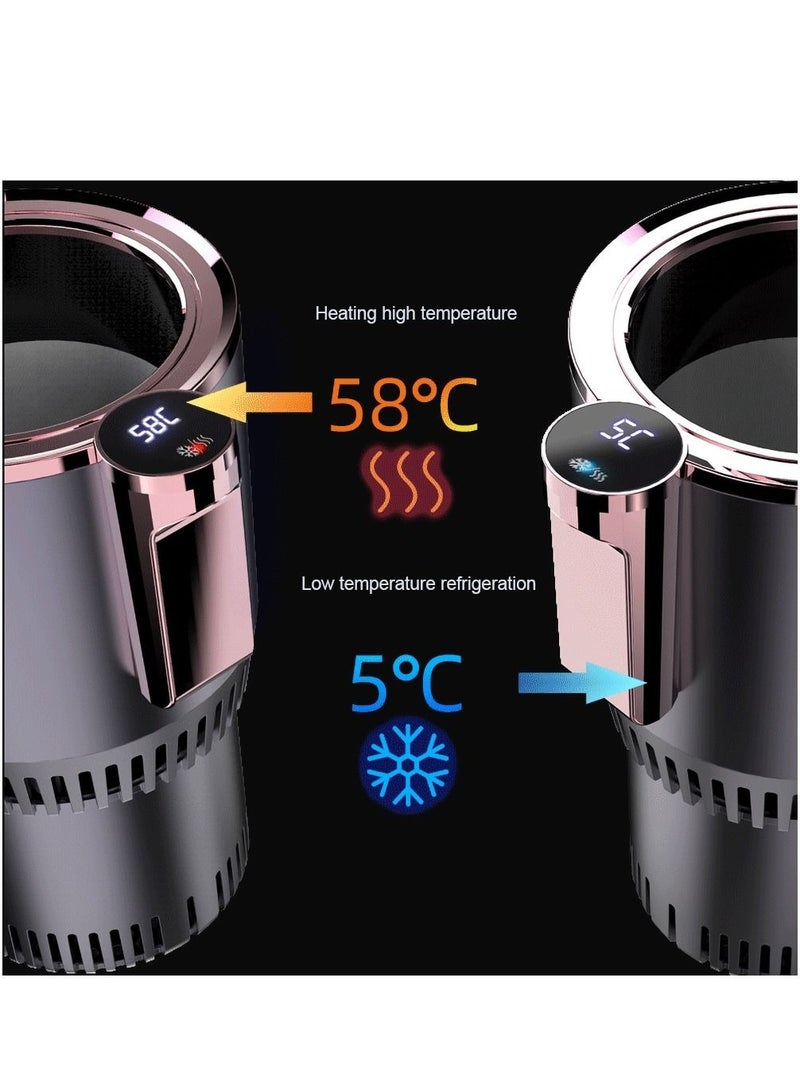 Generic Upgrade Design LED Touch Screen 12V car office cup Car Heating Cooling Cup Warmer Cooler Smart Car Cup Mug Holder  - Image 3