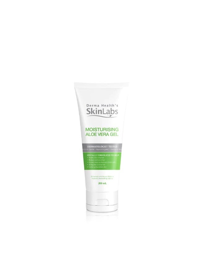 Skinlabs Moisturising Aloe Vera Gel 200ml, 100% Pure Aloe Vera with Natural Betaine, Soothing & Hydrating Gel for Normal and Sensitive Skin, Non-Greasy Fast Absorbing Skin Moisturiser - Image 1