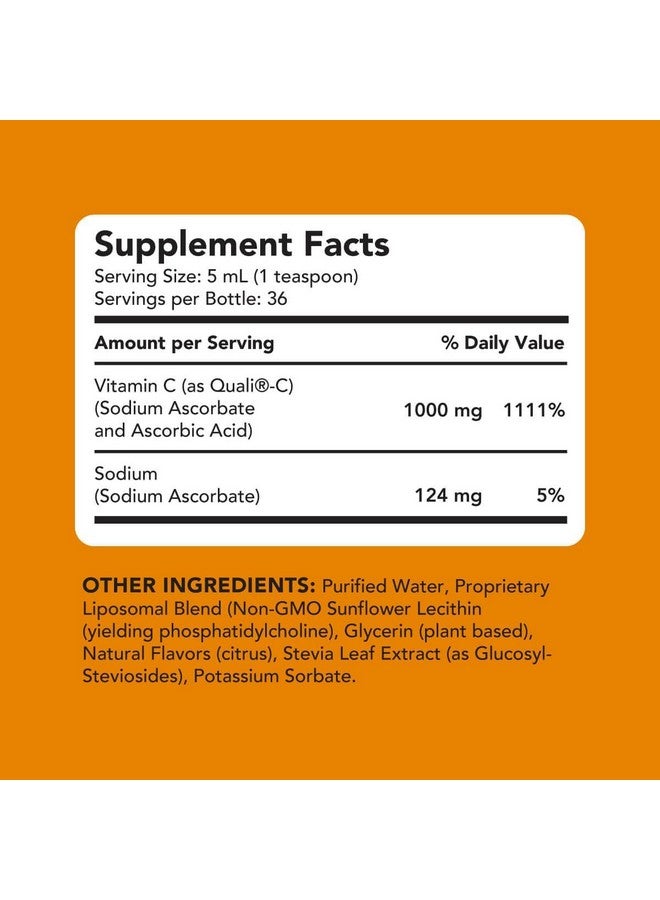 AMANDEAN أمانديان فيتامين سي ليبوسومال 1000 ملغ. مكمل سائل لفيتامين سي. دعم المناعة، صحة الجلد، إنتاج الكولاجين. توصيل سريع لمضادات الأكسدة. كوالي-سي، خالي من الصويا، نباتي، غير معدل وراثيًا. - Image 3