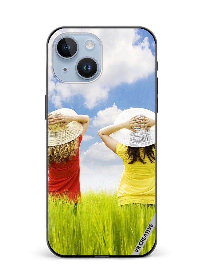 VR CREATIVE Protective Case Cover For Apple iPhone 15 Plus Enjoying The Weather Design Multicolour - Image 1
