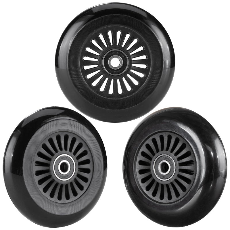 AOWESM Easy Roller Replacement Wheels wBearings ABEC9 for Ez Rollers Classic Drifter Junior New Twist On A Classic Scooters Set of 3 Black - Image 4