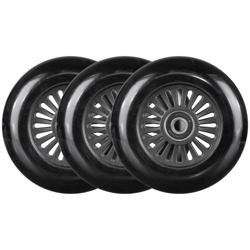 AOWESM Easy Roller Replacement Wheels wBearings ABEC9 for Ez Rollers Classic Drifter Junior New Twist On A Classic Scooters Set of 3 Black - Image 5