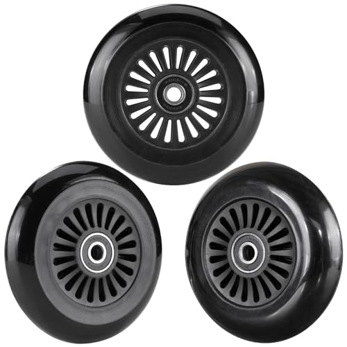 AOWESM Easy Roller Replacement Wheels wBearings ABEC9 for Ez Rollers Classic Drifter Junior New Twist On A Classic Scooters Set of 3 Black - Image 1