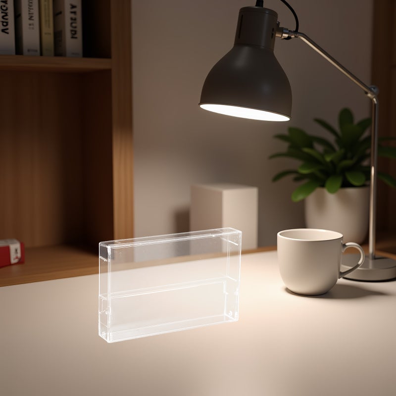 3pcs Clear Cassette Tape Cases Audio Cassette Storage Box , Transparent Desktop Organizer With Lid Retro Music Tape Holder - Image 5