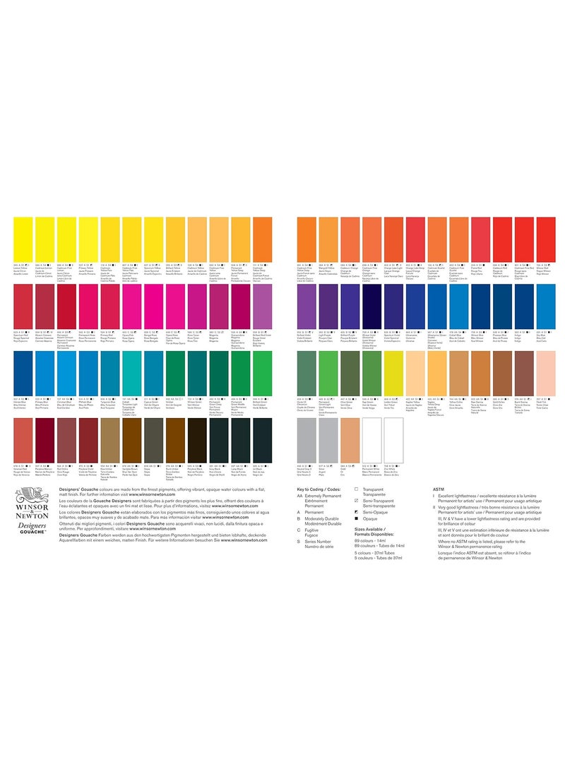WINSOR & NEWTON Winsor & Newton Designers Gouache 14 ML - Ivory Black (331), Finely Pigmented, Vibrant, Vivid & Opaque Matt Colours, Ideal for Designer's, Illustrators & Commercial Artist - More Colours Available  - Image 3