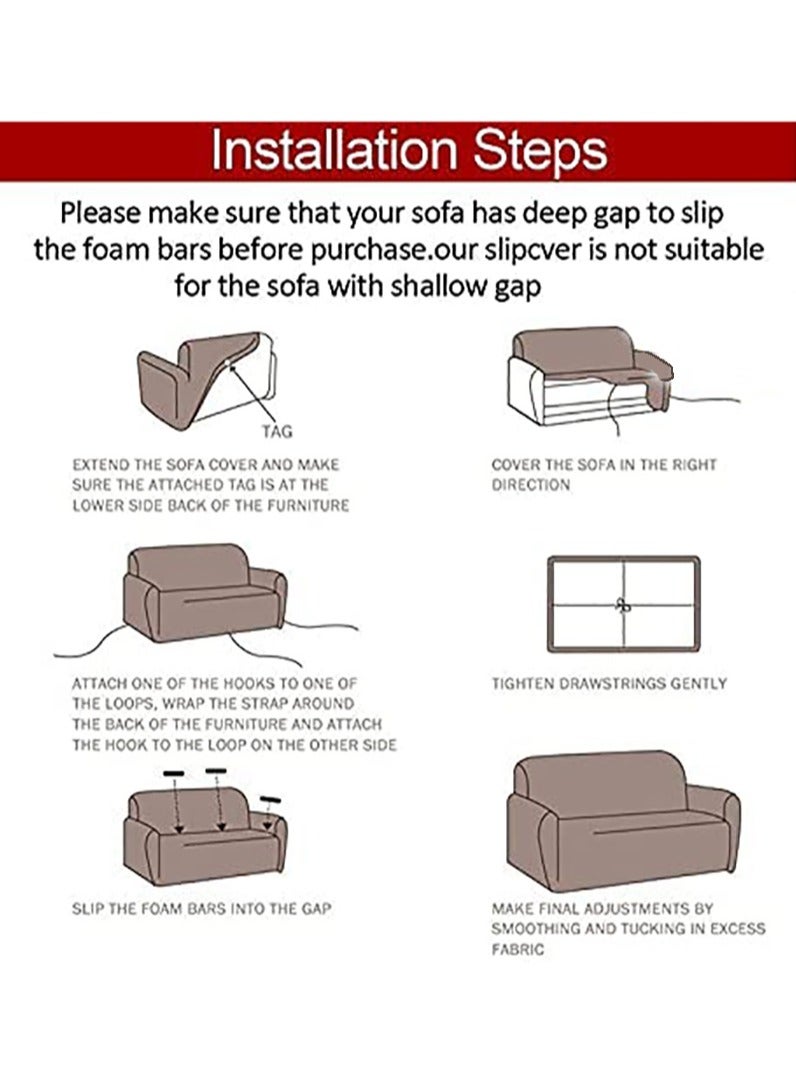 GOLDEN MILLION Stretch Sofa Slipcovers Non-slip Armchair Couch Cover With Elastic Straps Furniture Frotector Washable Anti-Skid - Image 5