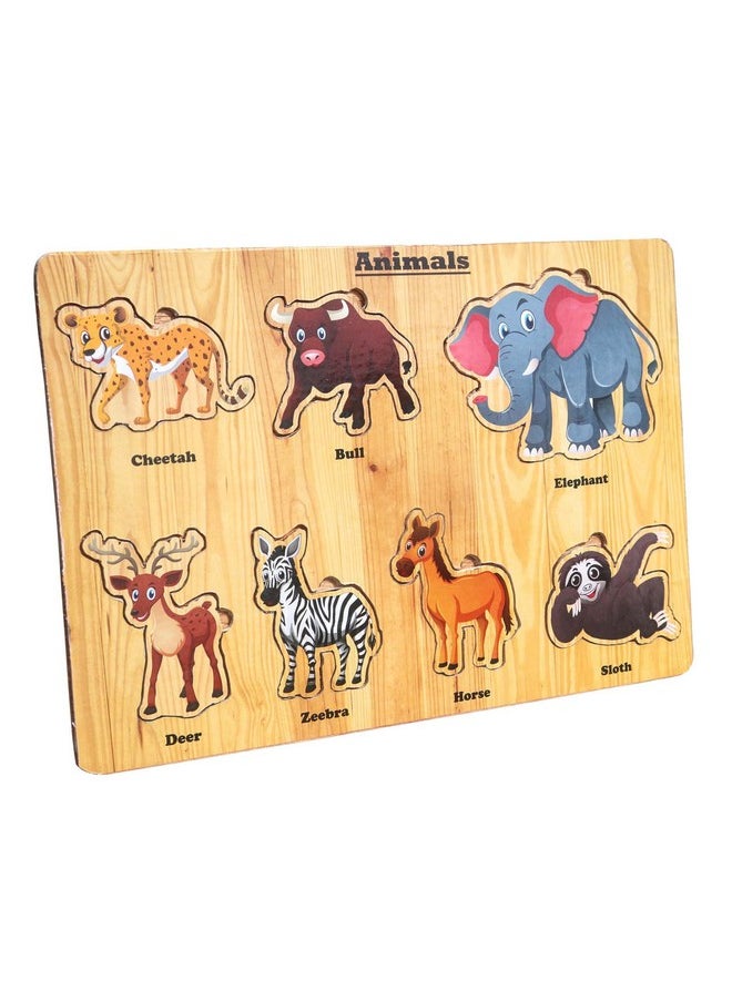 HomeCute - Homecute Wooden Puzzle Educational Toy for Kids,Montessori Wooden Puzzles for Children,Learning Puzzle for Toddlers & Preschoolers,Toys for Boys and Girls (Pack of 3-Human Body Part,Birds & Animals) - Image 1