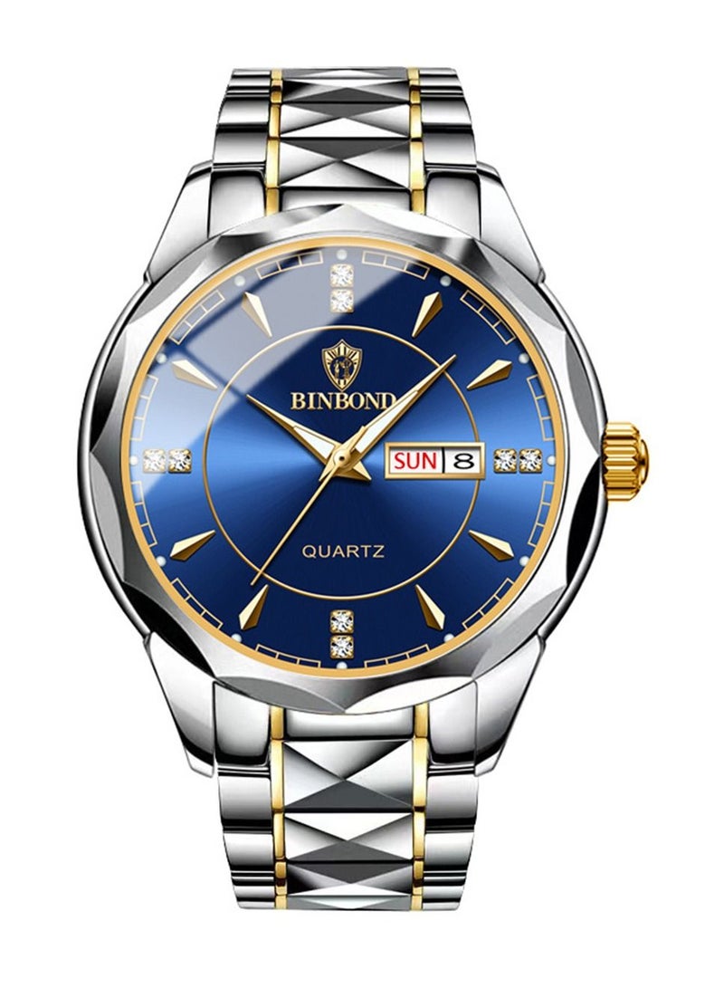 Men's Watch Waterproof Tungsten steel Calendar Quartz Watch