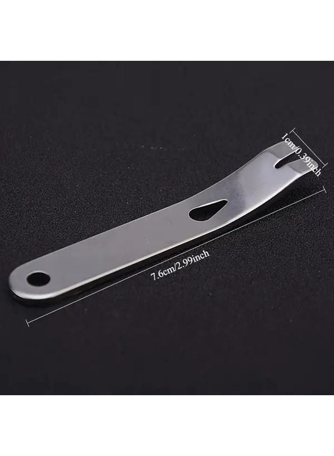 2pcs Portable Stainless Steel Mini Pry Bar Multi Tool Keychain with Ergonomic Handle for Outdoor Camping Hiking Survival Kits - Image 1