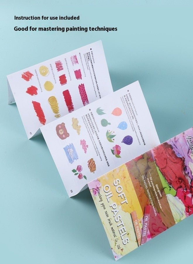 24-Color Soft Oil Pastel Set – Heavy Pigment Crayons with Smooth Blending and Pastel Tones