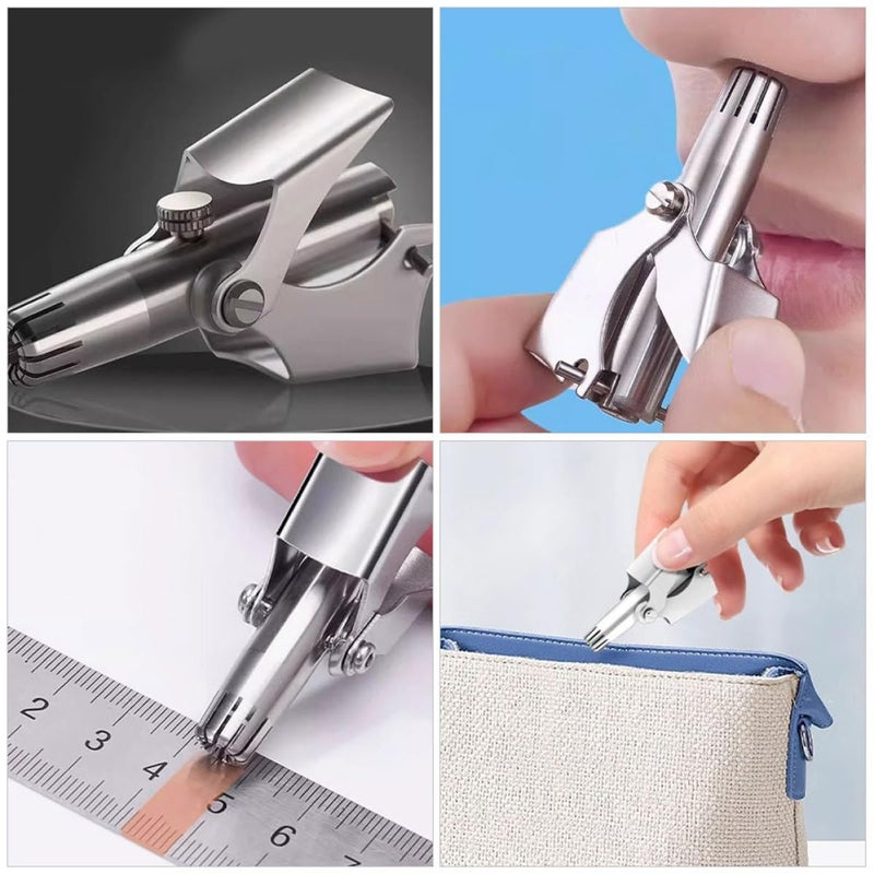 Manual Nasal Hair Trimmer For Men Portable Nose Hair Removal Tool 2 Pcs Set - Image 5