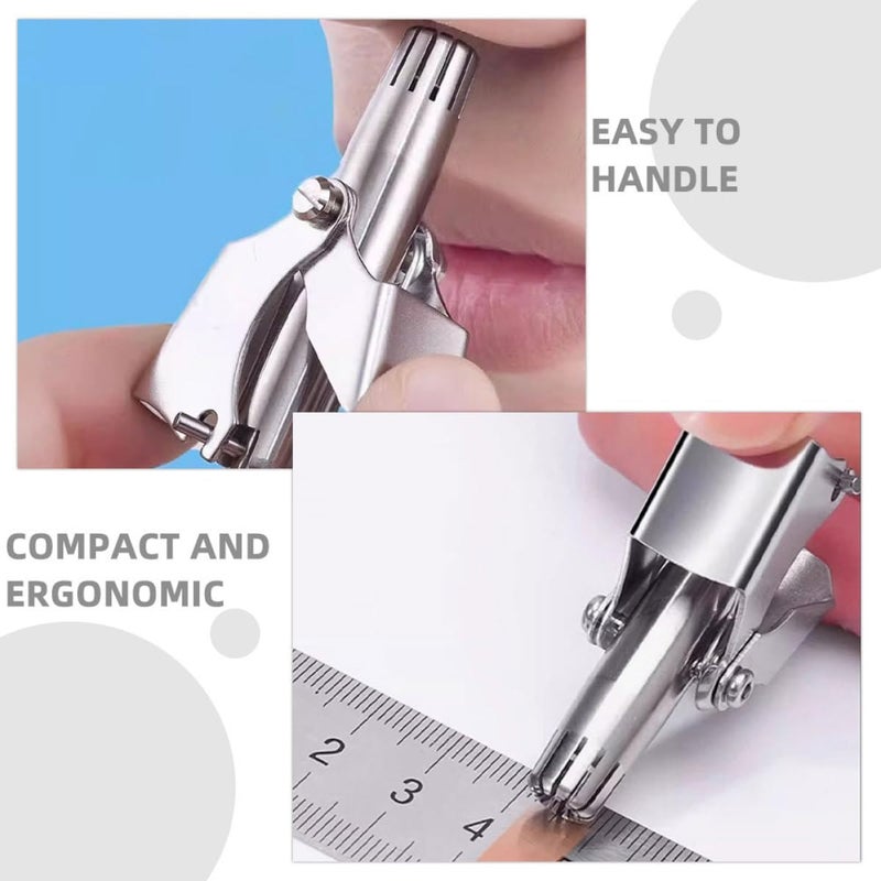 Manual Nasal Hair Trimmer For Men Portable Nose Hair Removal Tool 2 Pcs Set - Image 4