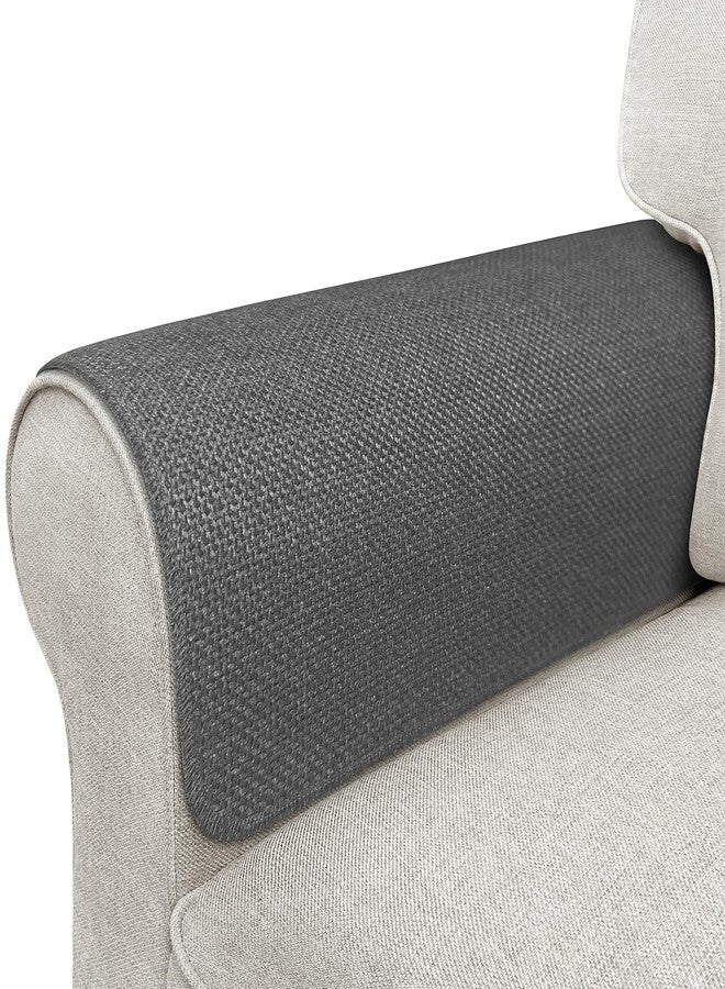 LovoGemy Couch Arm Covers, Waterproof Armrest Cover for Sofa, Armchair, Loveseat, Non-Slip Recliner Arm Cover, Sofa Arm Covers, Headrest Covers, Arm Chair Covers Set of 2 (Dark Gray, 24"×20") - Image 1