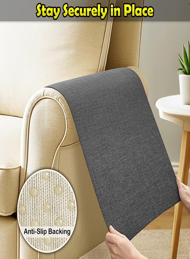 LovoGemy Couch Arm Covers, Waterproof Armrest Cover for Sofa, Armchair, Loveseat, Non-Slip Recliner Arm Cover, Sofa Arm Covers, Headrest Covers, Arm Chair Covers Set of 2 (Dark Gray, 24"×20") - Image 5