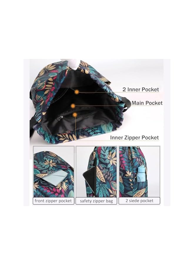 PROMASS Drawstring Backpack, Sports Gym Sack, Large Capacity Foldable Drawstring Backpack, Durable Sports Ball Bag With Side Pocket For Travel Gym Shopping Swimming Beach School Bag - Image 2