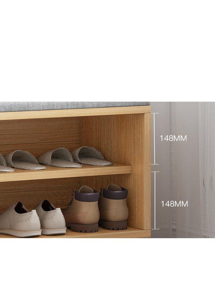 Shoe Cabinet Shoe Cabinet With Shoe-changing Stool Home Door Entry Porch Cabinet Door Can Sit-type Integrated Storage for Closet Hallway (Size : 90x32x67cm)