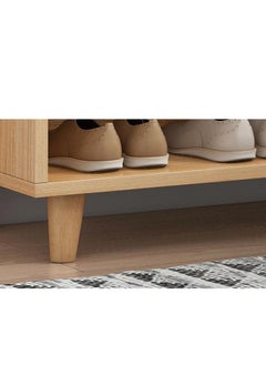 Golden Shoe Cabinet Shoe Cabinet With Shoe-changing Stool Home Door Entry Porch Cabinet Door Can Sit-type Integrated Storage for Closet Hallway (Size : 90x32x67cm)  - Image 5