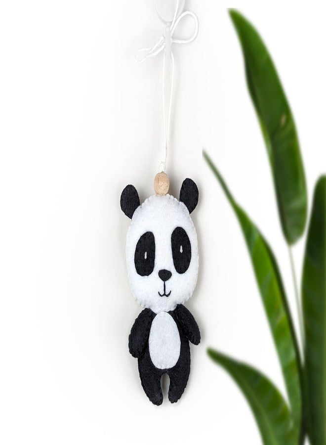 AGD Handmade Panda Bear Toy Hanging, Cute Animal Jungle Kids Room Wall Decorations, Return Gifts, Car Charm, School Bag Accessory, Baby Crib Hanging Decor (Pack of 1) - Image 1