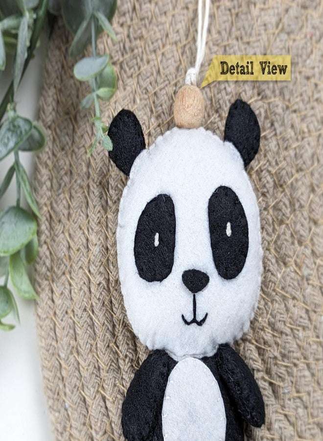 AGD Handmade Panda Bear Toy Hanging, Cute Animal Jungle Kids Room Wall Decorations, Return Gifts, Car Charm, School Bag Accessory, Baby Crib Hanging Decor (Pack of 1) - Image 3