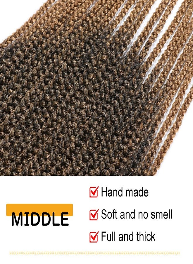 XCHSLB 7 Packs Goddess Box Braids Crochet Hair 22 Inch Prelooped Crochet Box Braids Crochet Hair for Black Women Braiding Hair (22 Inch 7 Packs, 1B/27) - Image 4