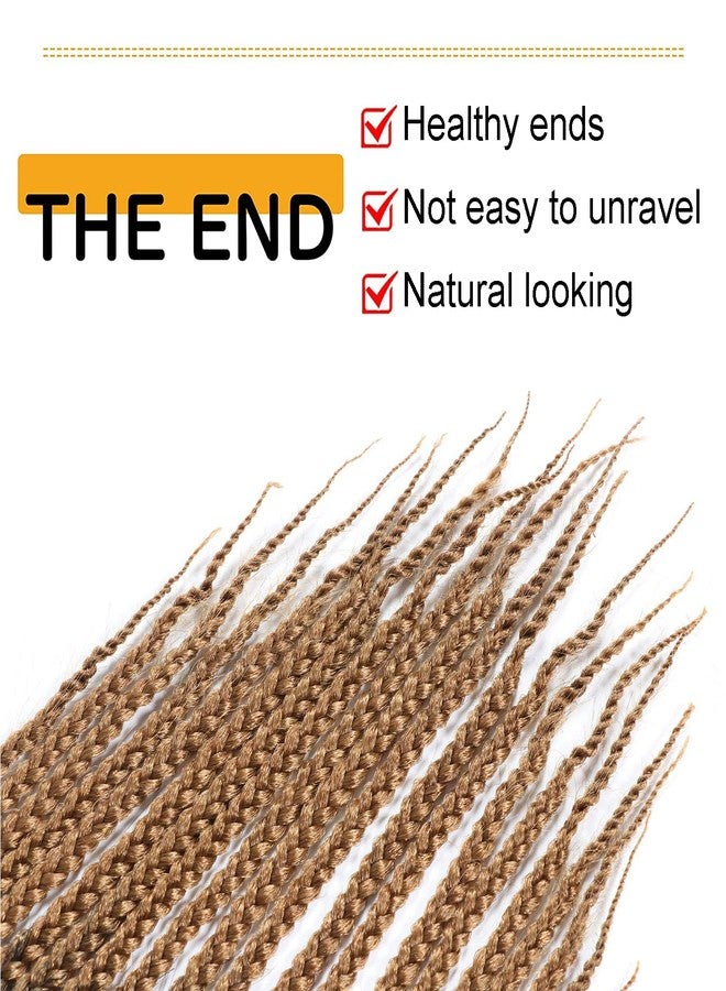 XCHSLB 7 Packs Goddess Box Braids Crochet Hair 22 Inch Prelooped Crochet Box Braids Crochet Hair for Black Women Braiding Hair (22 Inch 7 Packs, 1B/27) - Image 5