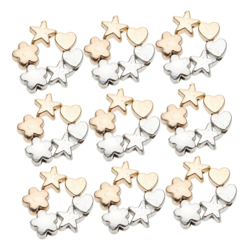 6 Packs Gold Silver Electroplating Bead Spacers For Jewelry Making DIY Crafts - Image 2