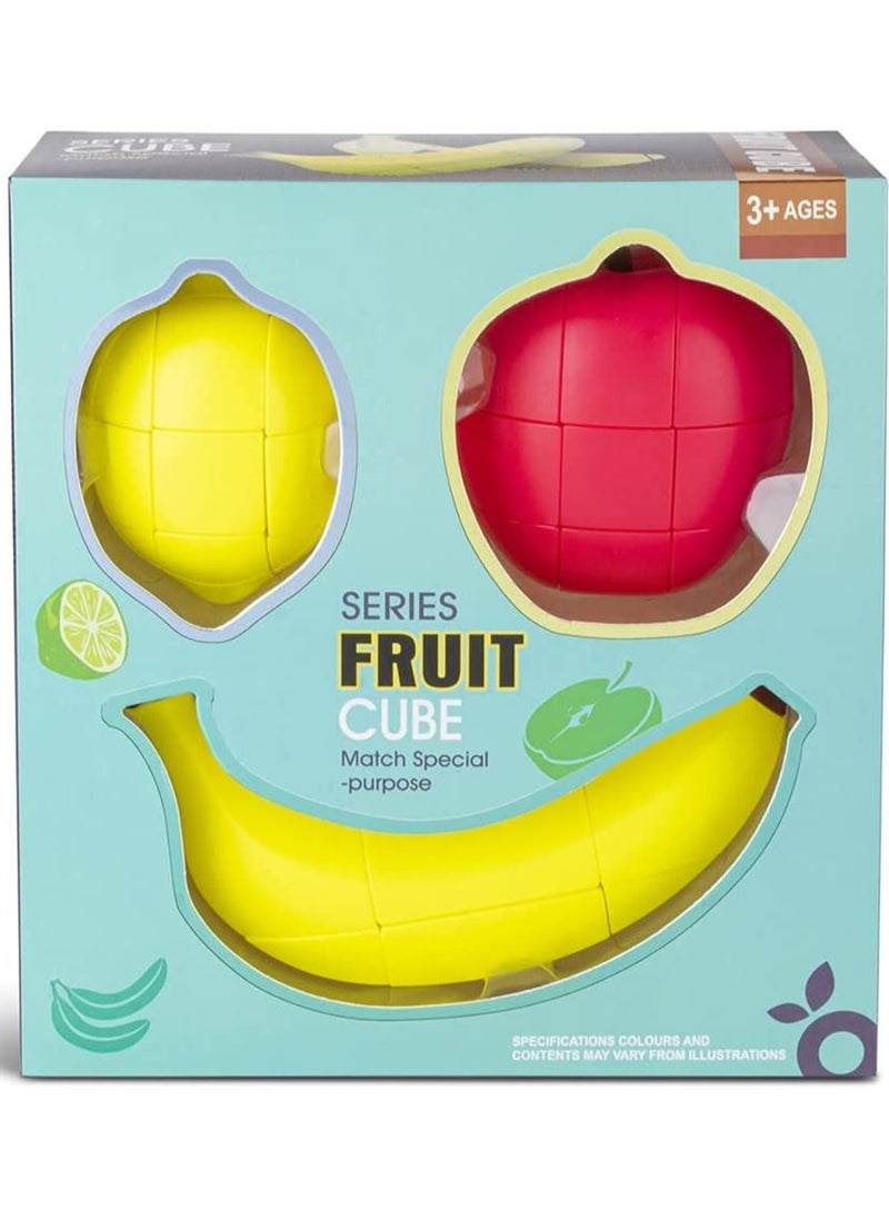 SYOSI Fruit Magic Cube Set, Puzzle Toy for Kids, Best High Speed Turns Quick and More Precisely Puzzle Game (Fruit), Best Gift for Kids  - Image 1