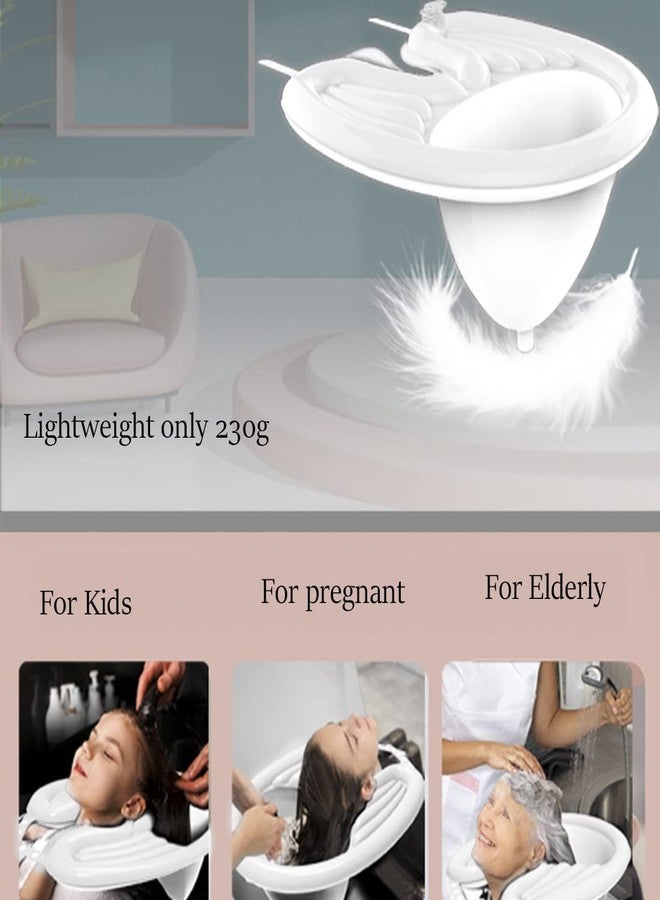 Peaoop Portable Inflatable Shampoo Basin for Bedridden, Handicapped, Seniors - With Air Pump, Hair Washing Tray for Home, Hospitals, Salons - Image 2