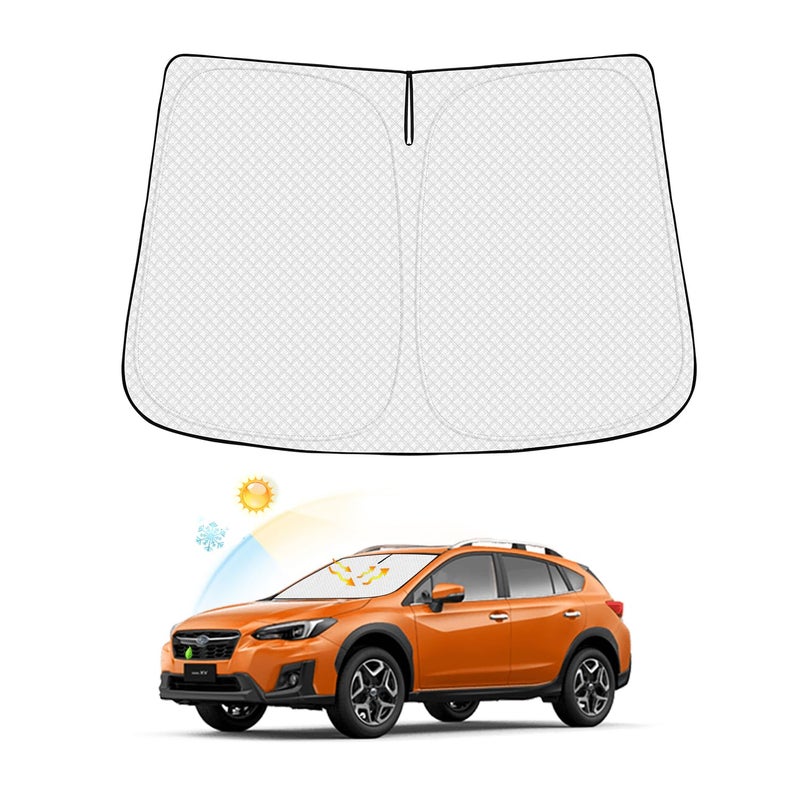 Canvcle Windshield Sun Shade for Subaru Crosstrek 20182025 2026 Accessories Thicken 6Layer Foldable Front Window Sunshade Cover Sun Visor Protector Block UV Rays Keep Vehicle Cool