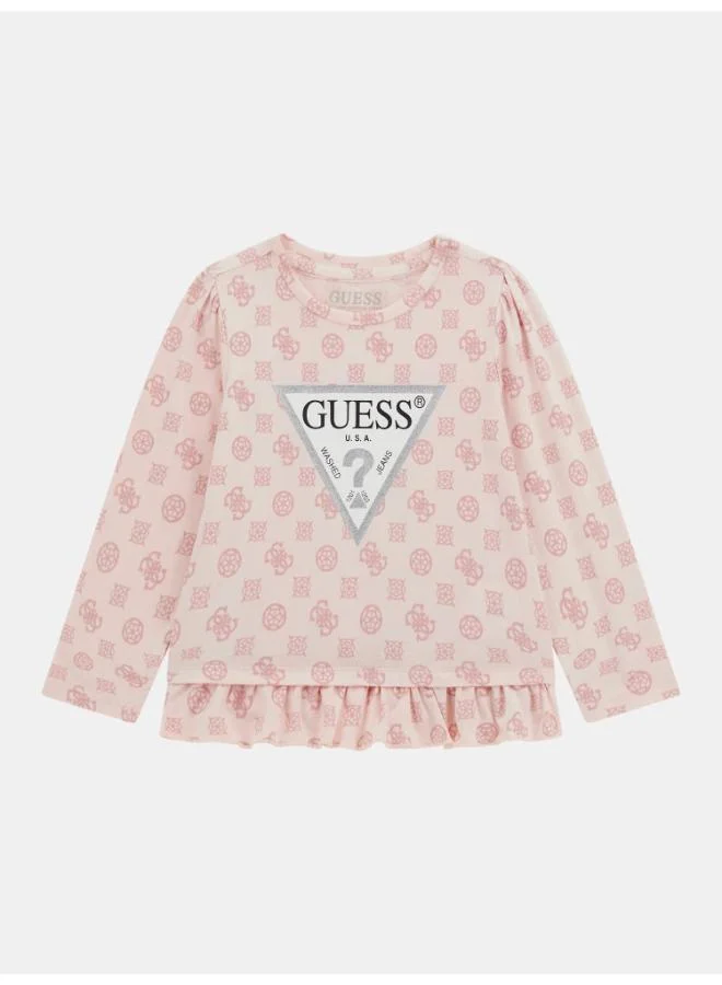 GUESS Kids Slogan Crew neck T-Shirt