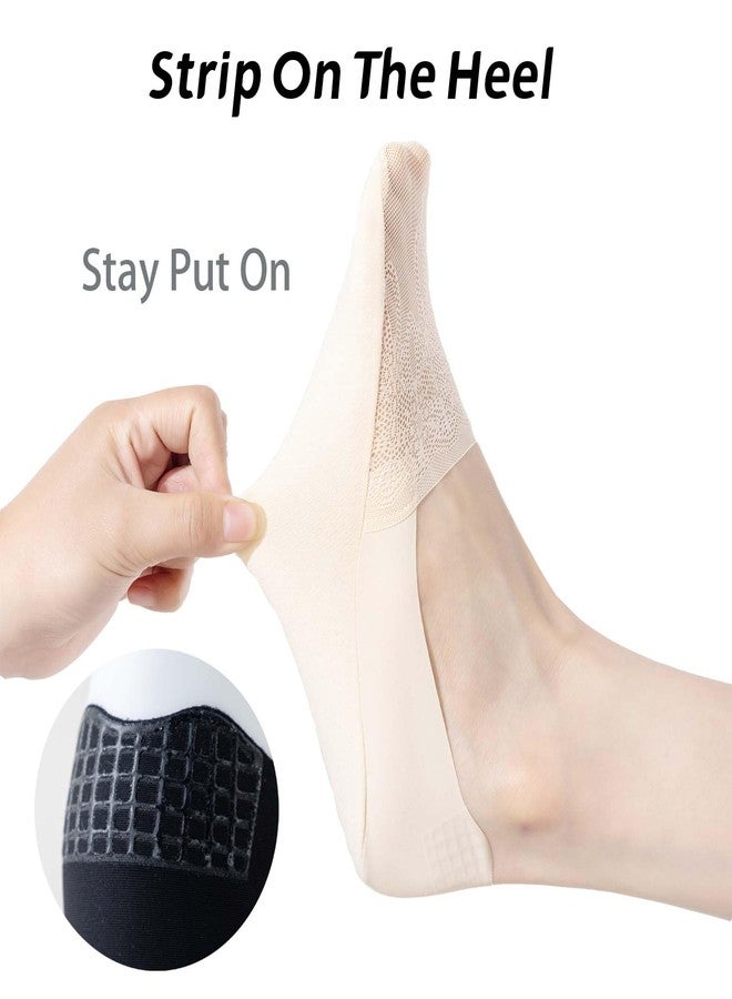 HUANSHA 6 Pack Thin Lace No Show Socks For Women, Invisible Low Cut Women’s Liner Sock Size 5-8,9-11, 6 Color, 5-7 Short - Image 3