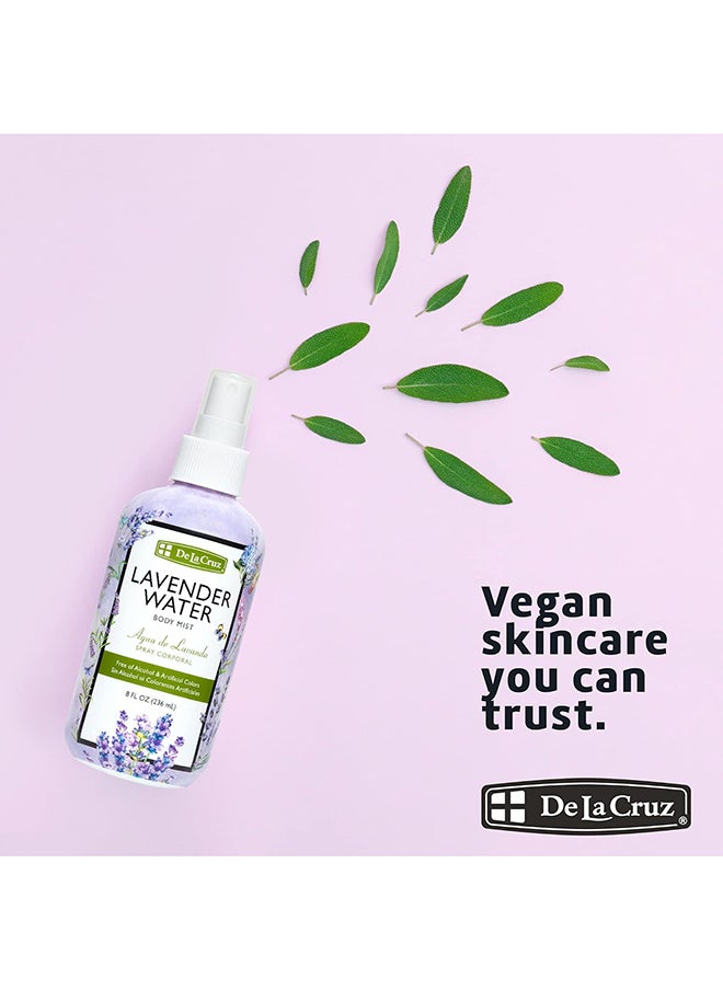 De La Cruz Water Body Mist Spray For Skin And Hair With Pure Lavender Essential Oil 8 Fl Oz (236 Ml)  - Image 4