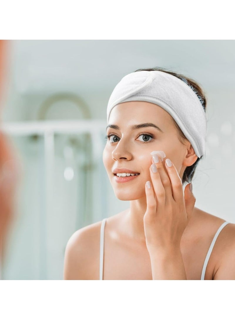 أوزيغالور ٣ قطع عصابات رأس للعناية بالبشرة والمكياج للنساء والفتيات (أسود، أبيض، رمادي) - Image 5