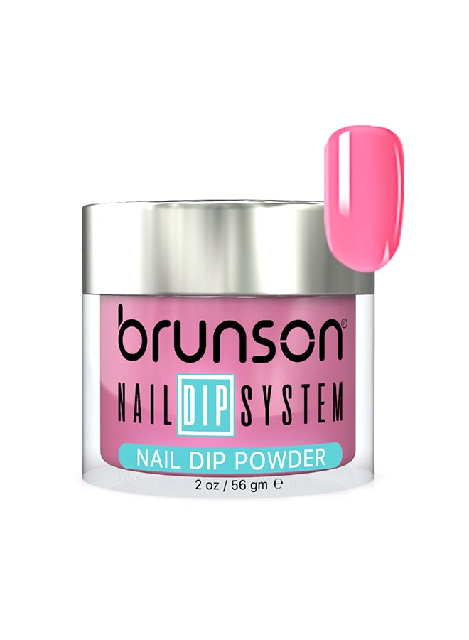 brunson Nail Dip Powder Dip And Buff System Color 56gm, French Nail Art Starter Manicure Salon DIY At Home Odor Free And Long Lasting No Needed Nail Lamp Curing DBK096