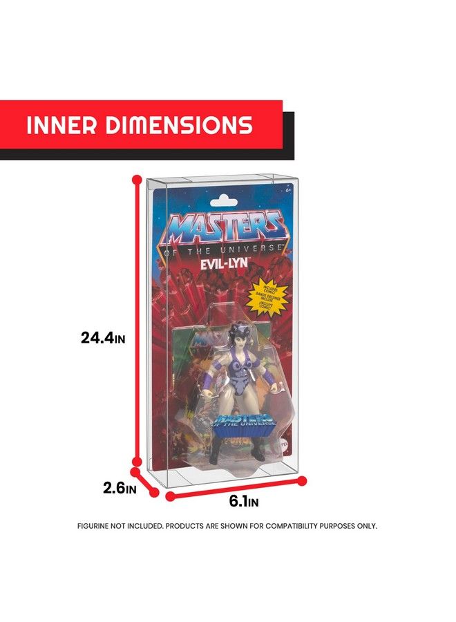 EVORETRO Action Figure Display Case Compatible With Masters Of The Universe (Motu) Origins Carded 5.5" Action Figure Thick Sturdy Acid Free Clear Pet Protector Will Last A Lifetime 10 Pack - Image 5