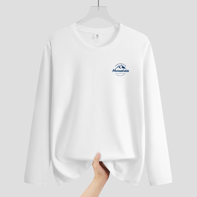 Autumn New Long-Sleeved T-Shirt Men'S Round Neck Fat Plus Size Men'S Youth Student Korean Style All-Match Shirt Fashion - Image 3