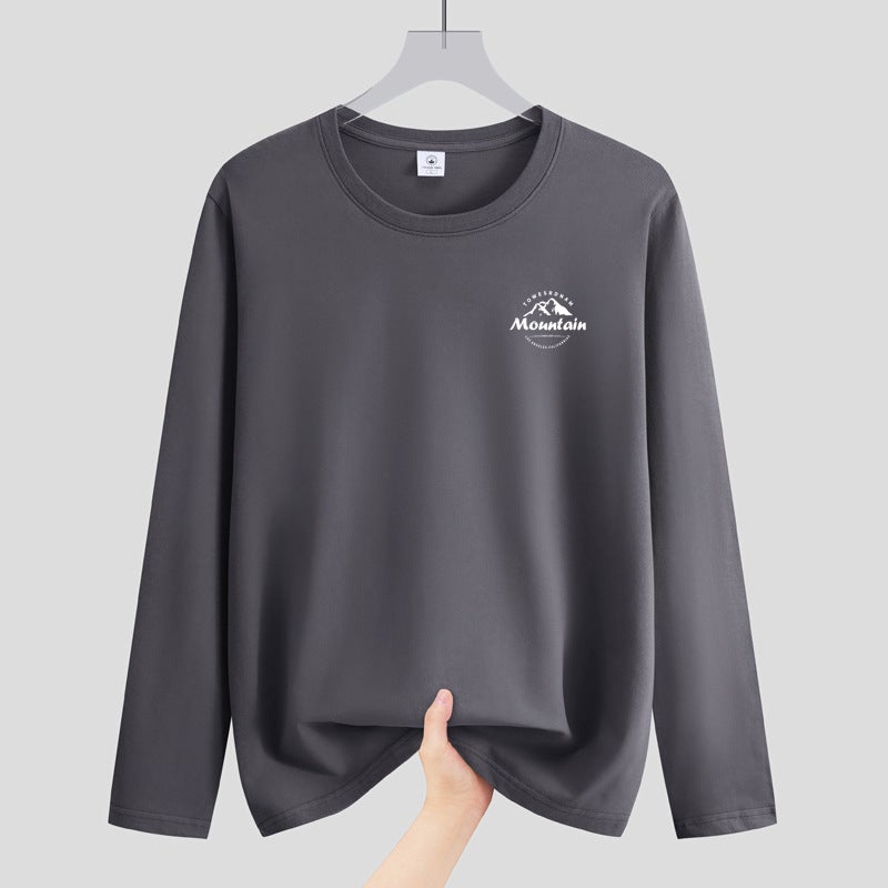 Autumn New Long-Sleeved T-Shirt Men'S Round Neck Fat Plus Size Men'S Youth Student Korean Style All-Match Shirt Fashion - Image 5