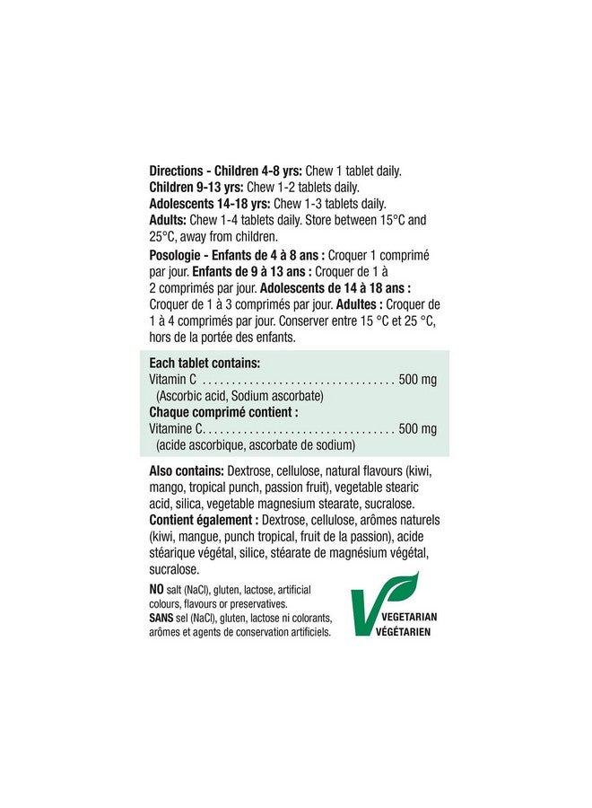 Jamieson Vitamin C Tropical Fruit 500mg 120 Tablets - Image 3