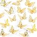 Rindion 84PCS 3D Butterfly Decorations 3 Sizes 7 Styles Butterfly Wall Decor Gold Butterflies Decorations for Cake Butterflies Party Birthday Wall - Image 3