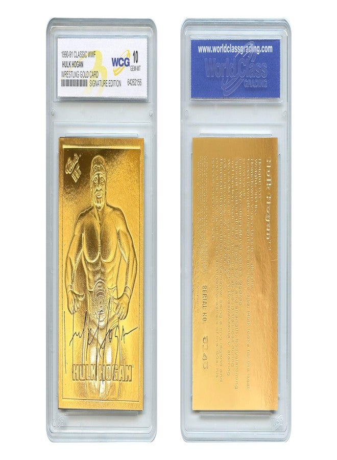 WCG 1990-91 Classic Hulk Hogan Wrestling Gold Card - Graded GEM-Mint 10 - Image 2