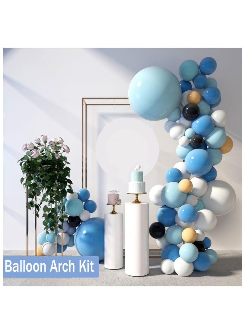 شو وو طقم قوس بالون 2.5 متر و1.5 متر يمكنك صنعه بنفسك على شكل انحناء حر نصف قوس بالون حامل قوس بالون غير منتظم مع قاعدة لحفلات أعياد الميلاد والتخرج وديكور خلفية الزفاف - Image 3