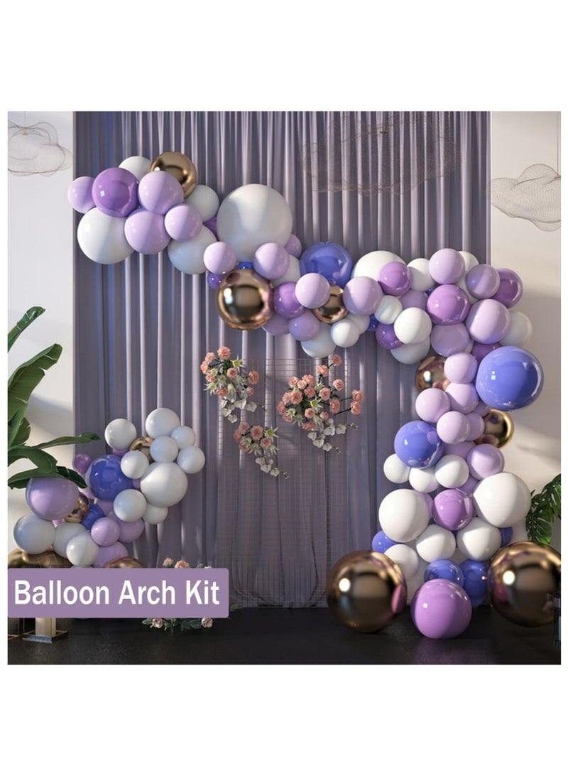 شو وو طقم قوس بالون 2.5 متر و1.5 متر يمكنك صنعه بنفسك على شكل انحناء حر نصف قوس بالون حامل قوس بالون غير منتظم مع قاعدة لحفلات أعياد الميلاد والتخرج وديكور خلفية الزفاف - Image 5