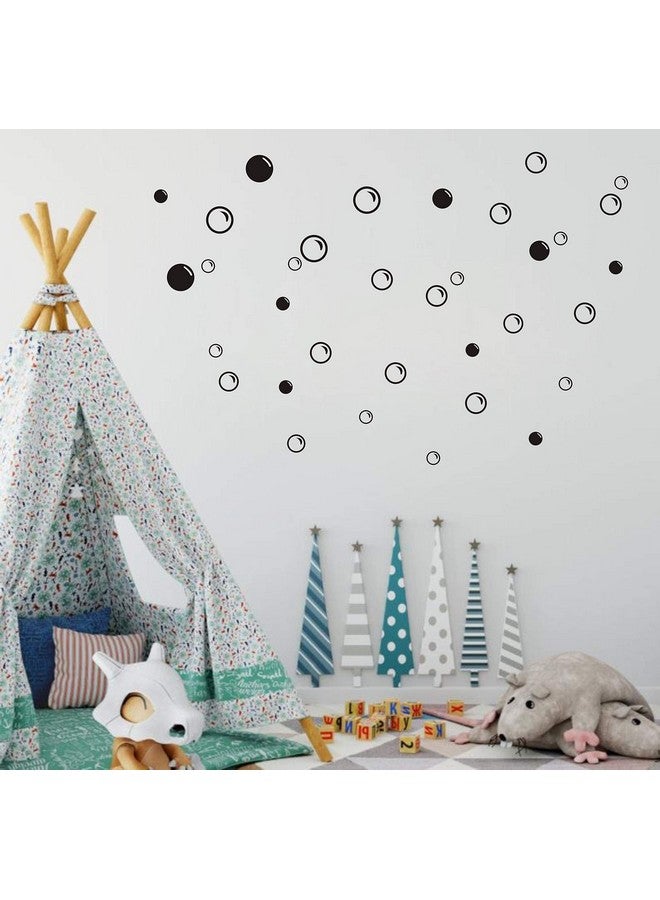 GESTYZ 90 Large Soap Bubbles Wall Decals, Bathroom Decals, Wall Art, Vinyl Stivkers for Bathroom, Bedroom, Nursery Decor(A35) (Black) - Image 3