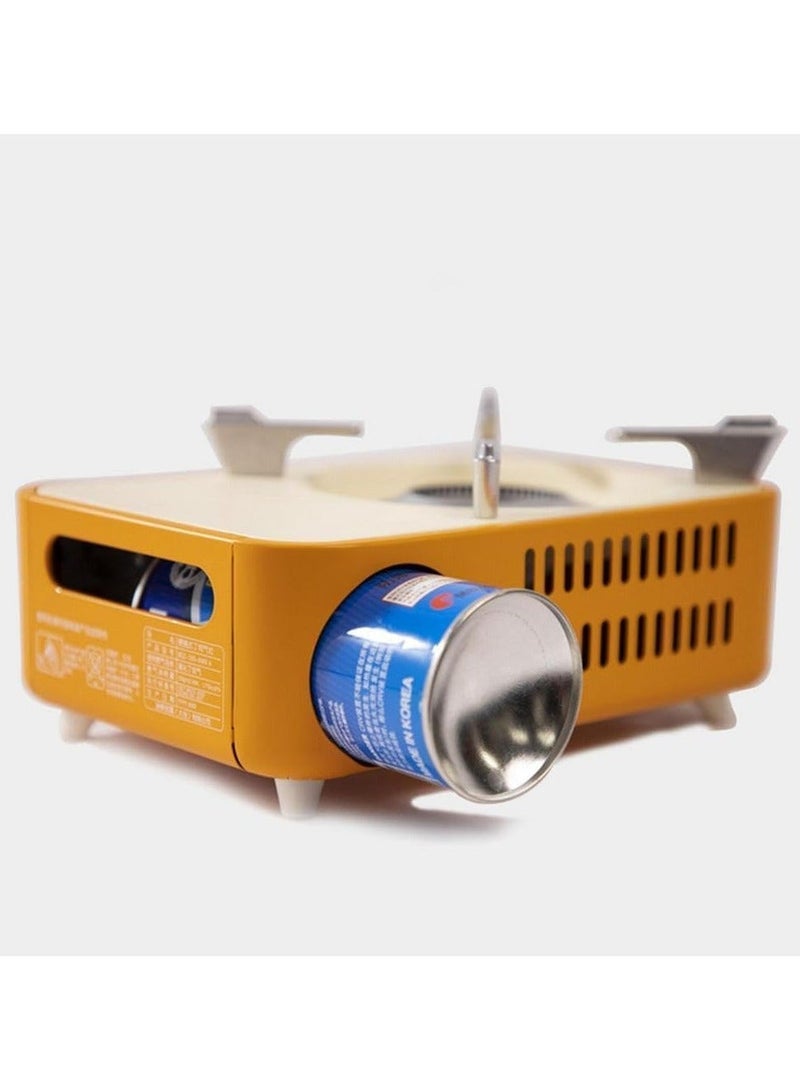 ماكسن 1 قطعة موقد غاز محمول للتخييم، بموقد من الألمنيوم المصبوب بدقة، تصميم لهب داخلي، نظام قفل مغناطيسي، قرص توزيع هواء من الفولاذ المقاوم للصدأ، إشعال بالضغط والدوران، مدمج وملون للاستخدام الخارجي والرحلات والشواء (لون عشوائي) - Image 3