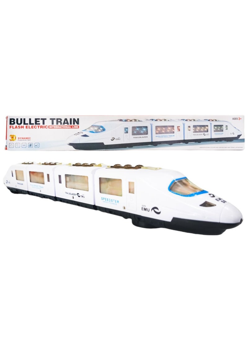 High Speed Battery operated Bullet Train Toys with Light and Labbaik Music PlaySet For Kids - Image 3