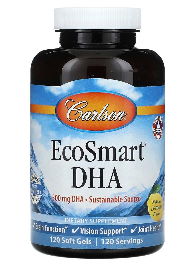 EcoSmart DHA Natural Lemon 500 mg 120 Softgels