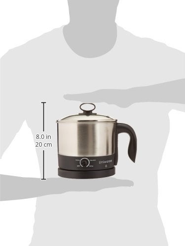 UNIWARE 70019 Uniware 1.2 Liter Stainless Steel 304 Electric Cooker With Rotating Base - Image 3