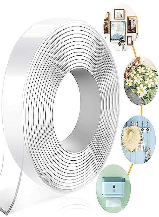 Riddhin Double Sided Tape Heavy Duty(3MTR, 1MM) - Multipurpose Removable Traceless Mounting Adhesive Tape for Walls，Washable Reusable Strong Sticky Strips Grip Tape - Image 1