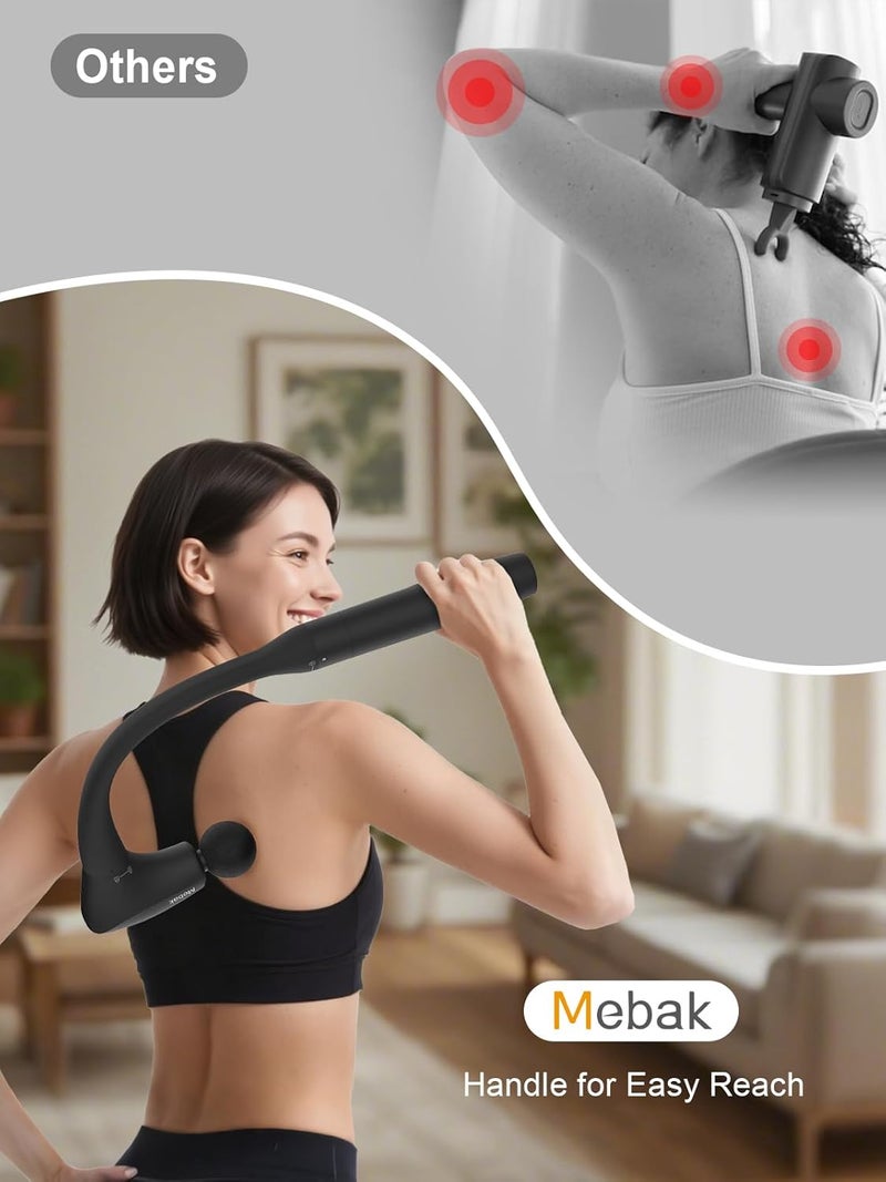 Mebak مسدس التدليك Mebak M3، مسدس تدليك قابل للفصل يعمل على الأنسجة العميقة وعضلات الجسم، مزود بـ 5 مستويات سرعة، مناسب لتدليك الظهر والساقين والكتفين، هدية له. - Image 3
